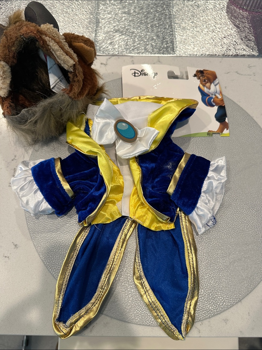 Disney Beauty and the Beast Blue & Gold Beast Costume for Dog
